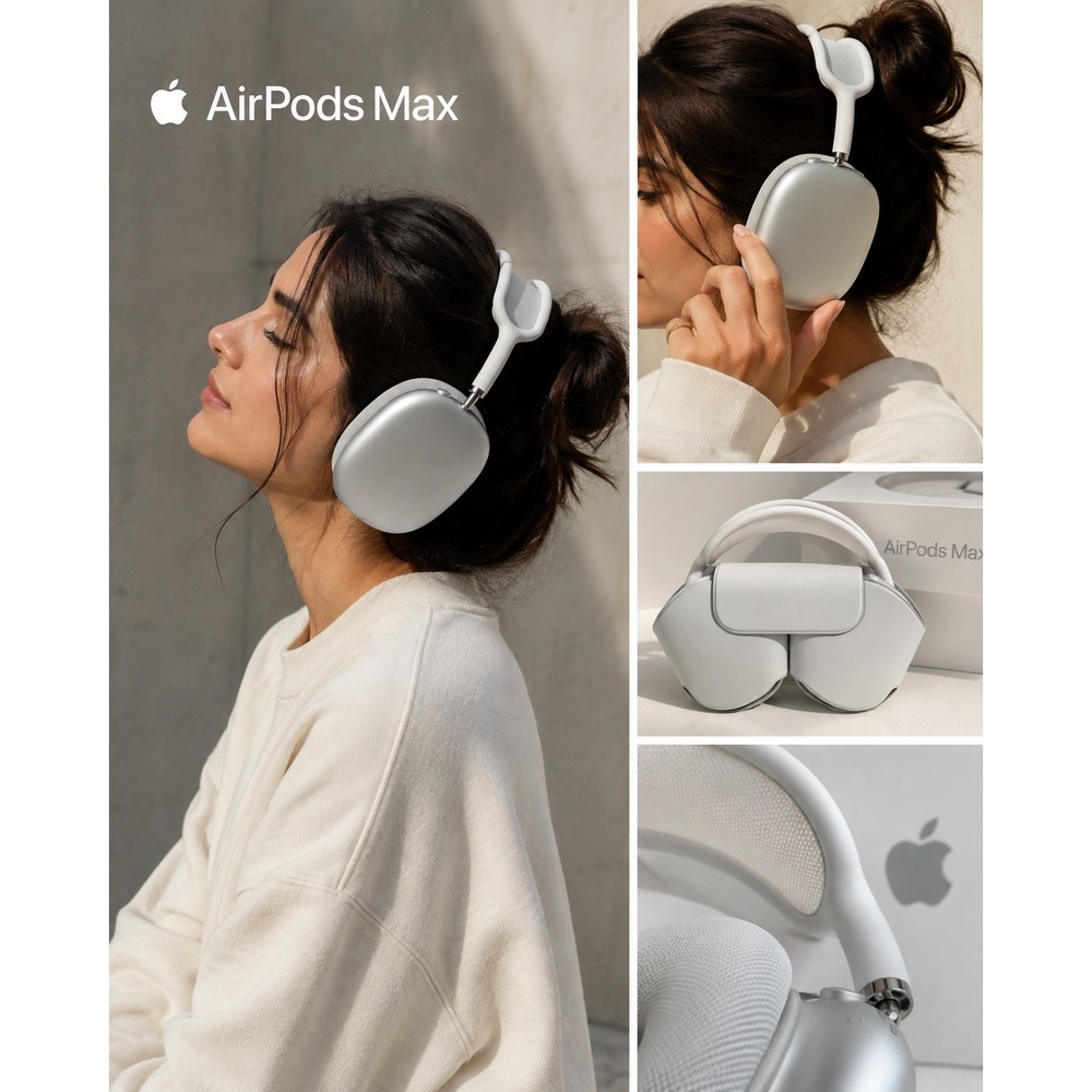 Apple AirPods Max Silver Wireless Over Ear Headphones A2096 MGYJ3AM/A